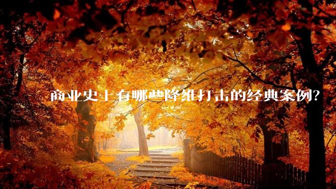 商业史上有哪些降维打击的经典案例？